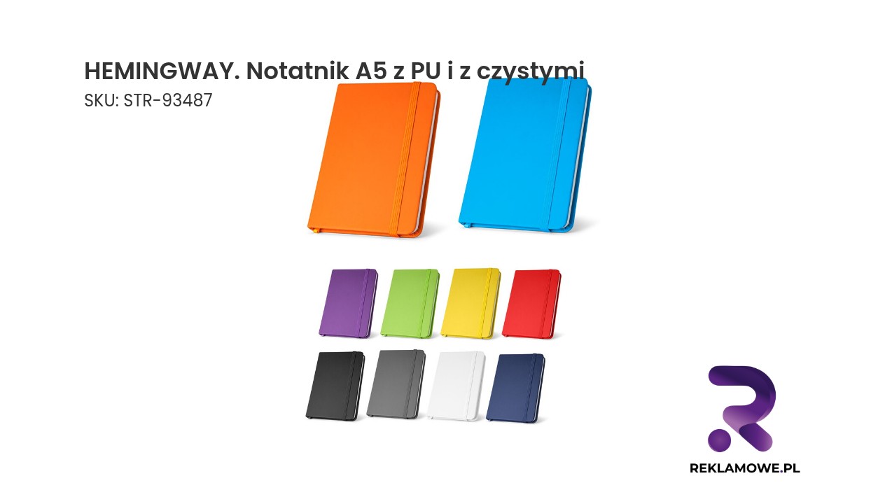 Notatnik HEMINGWAY A5 wykonany z PU, z czystymi stronami
