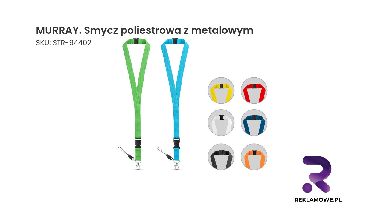 MURRAY. Smycz poliestrowa z metalowym karabińczykiem Smycz poliestrowa Murray z metalowym zapięciem