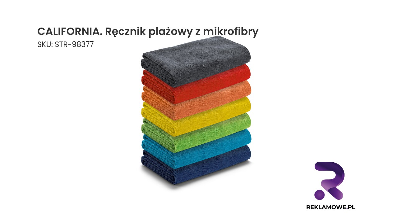CALIFORNIA. Ręcznik plażowy z mikrofibry (250 g/m²) CALIFORNIA ręcznik plażowy z mikrofibry