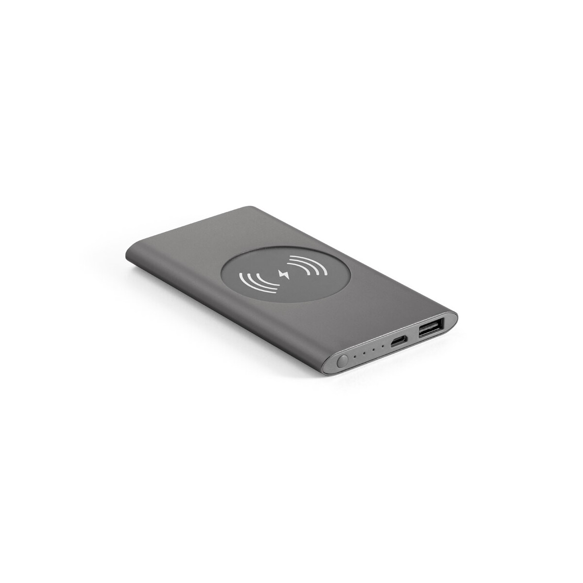 CASSINI. Power bank 4.000 mAh z bezprzewodową ładowarką 5W z aluminium pochodzącego z recyklingu (100% rAL) 97078_set