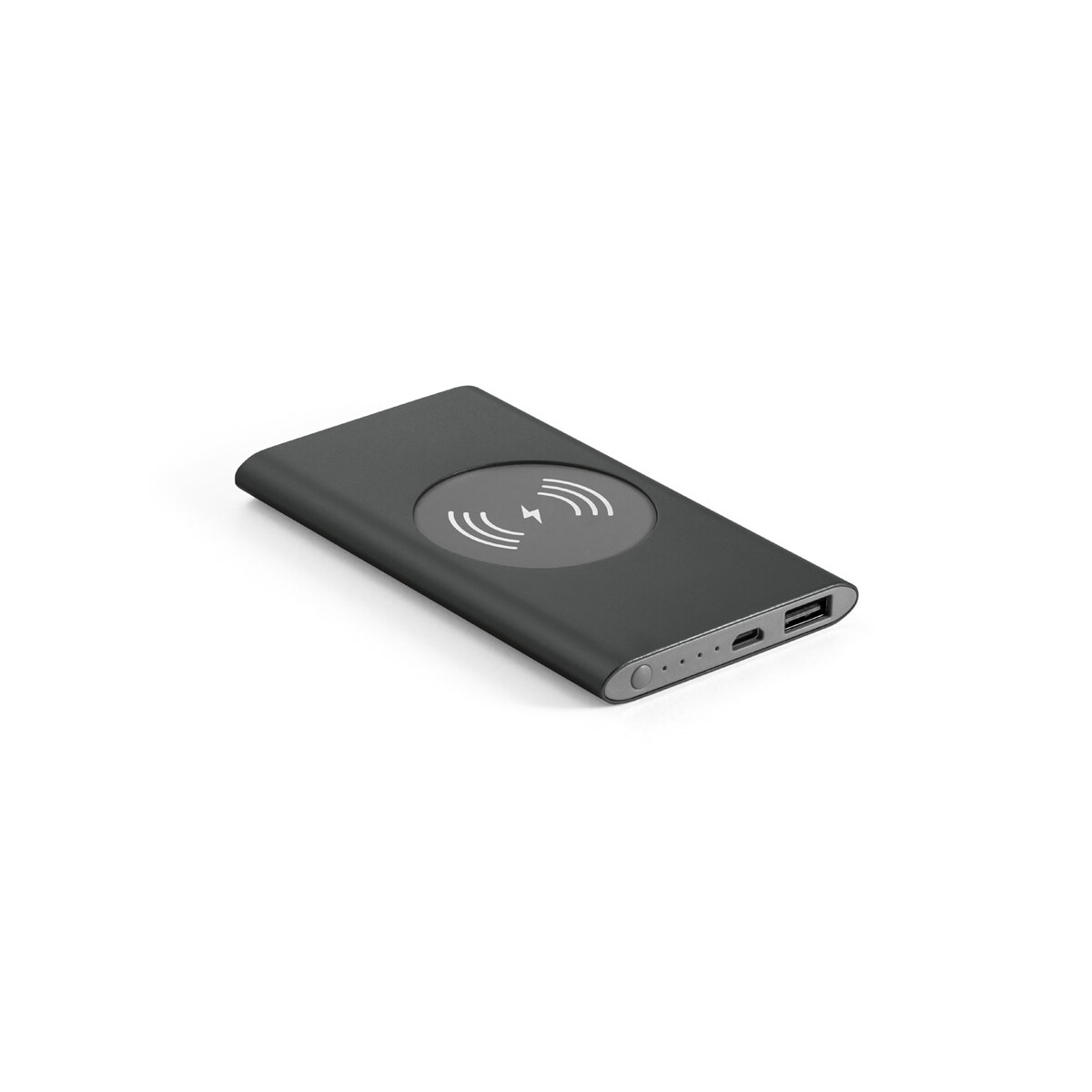 CASSINI. Power bank 4.000 mAh z bezprzewodową ładowarką 5W z aluminium pochodzącego z recyklingu (100% rAL) 97078_set