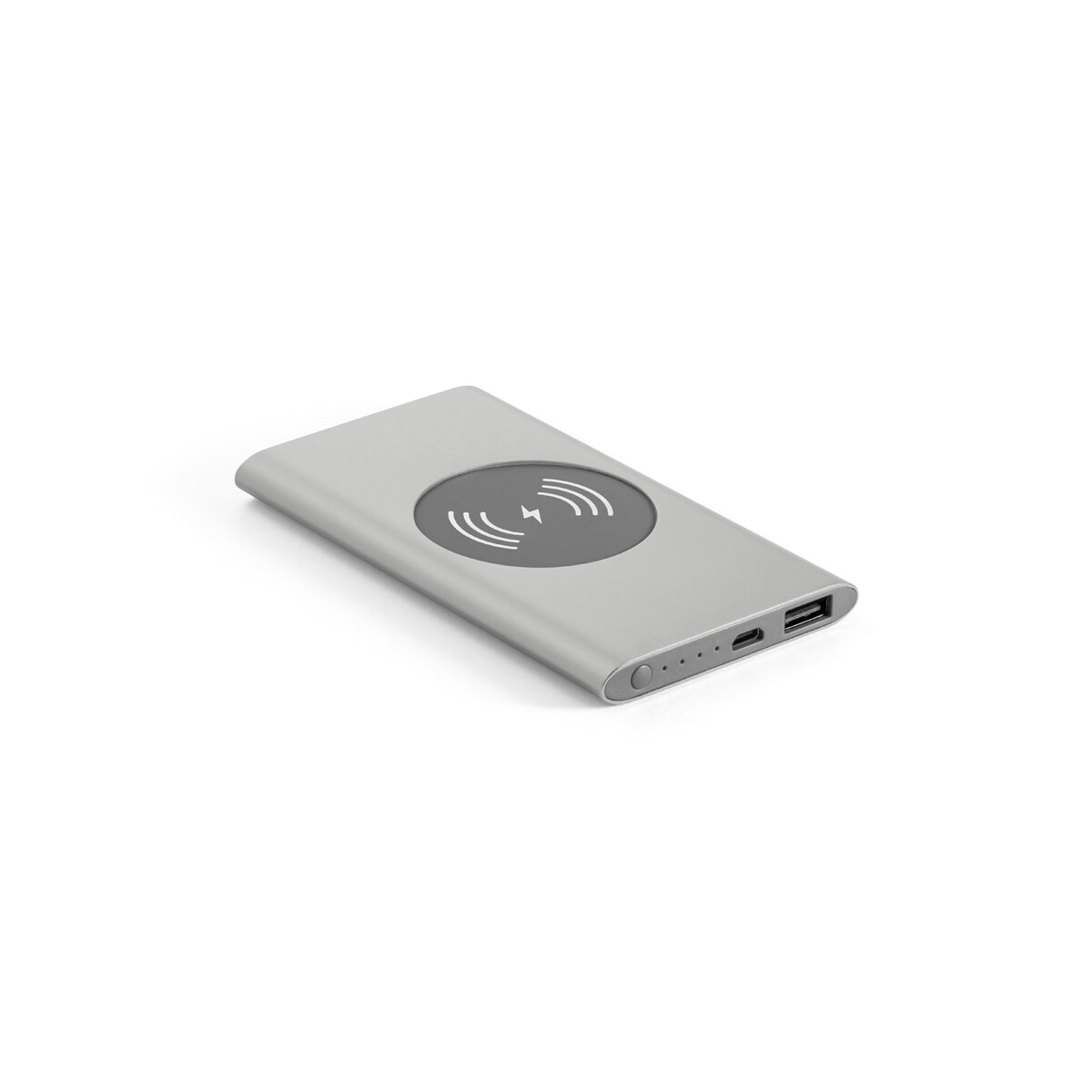 CASSINI. Power bank 4.000 mAh z bezprzewodową ładowarką 5W z aluminium pochodzącego z recyklingu (100% rAL) 97078_set