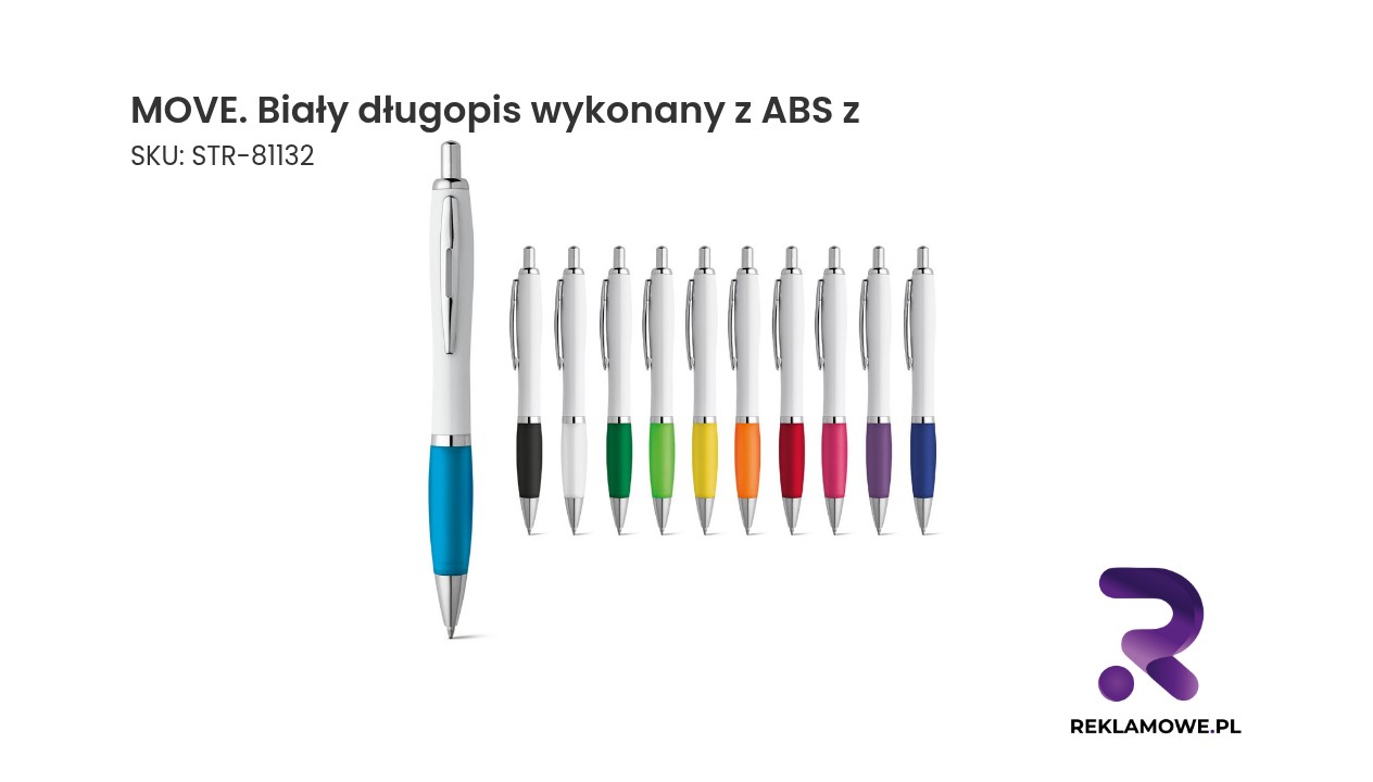 MOVE biały długopis wykonany z ABS