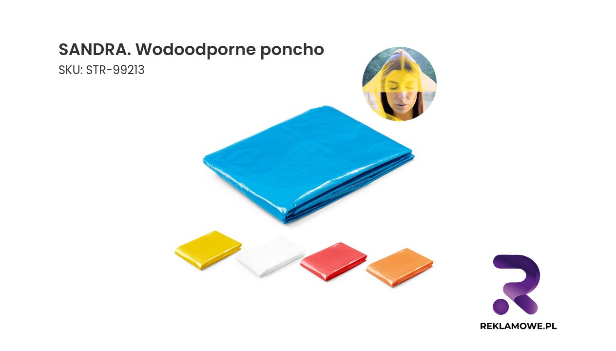 SANDRA. Wodoodporne poncho SANDRA wodoodporne poncho - lekkie i praktyczne okrycie przeciwdeszczowe