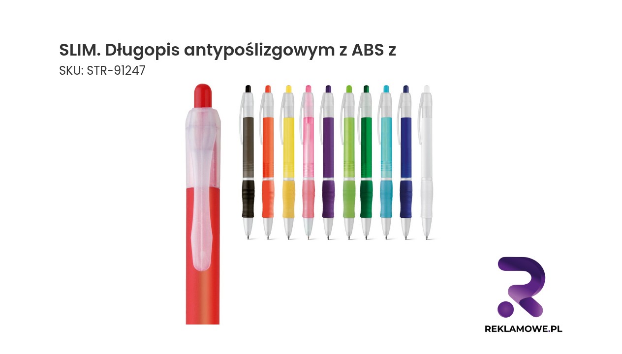 SLIM długopis antypoślizgowy z ABS